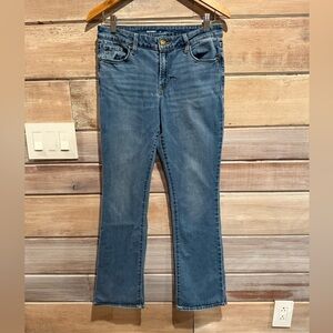 Old Navy Classic Blue Mid-Rise Kicker Boot-Cut Size 10